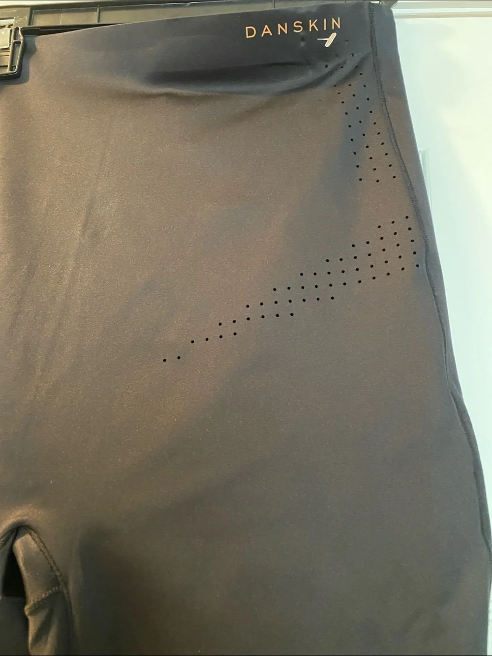 Danskin Intimates Black Gold Logo Skin Contour Shapewear NWOT